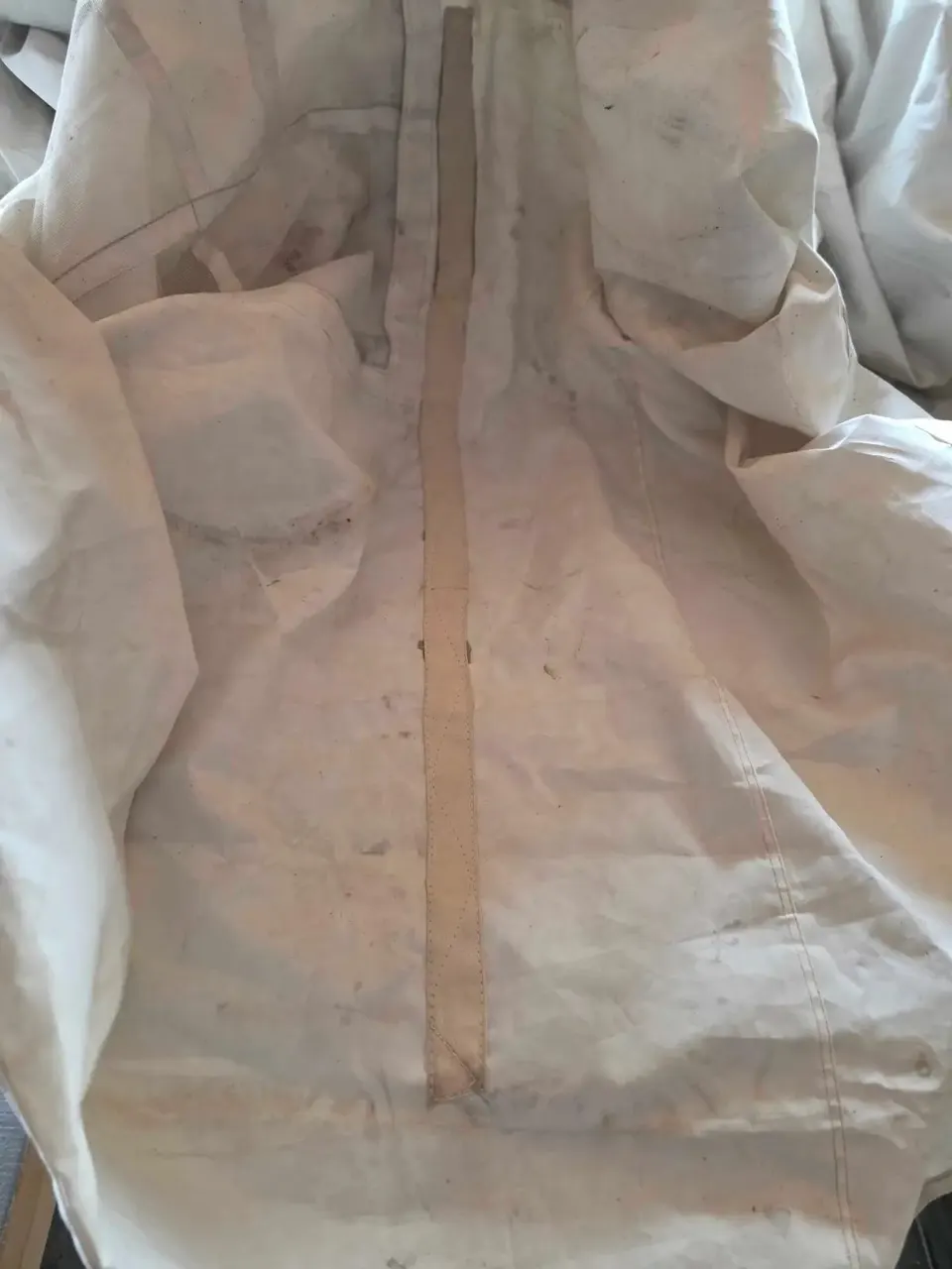Before: Canvas Wall Tent Repair — Three-Tear Restoration