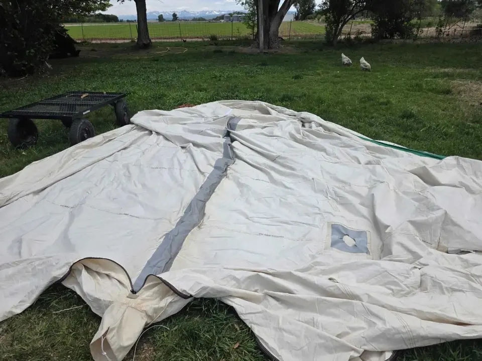 Before: Wall Tent Restoration — Window Flap, Stove Pipe & Ridge Pole Sleeves