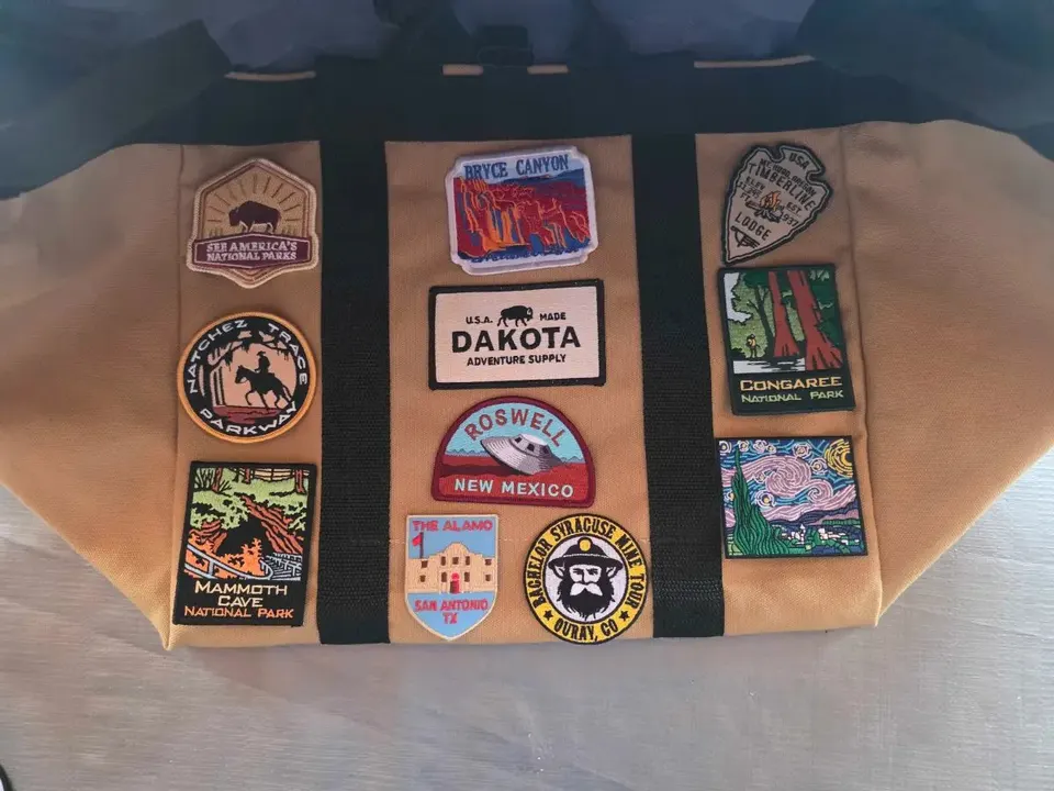 Before: National Park Patch Bag — Custom Patch Application