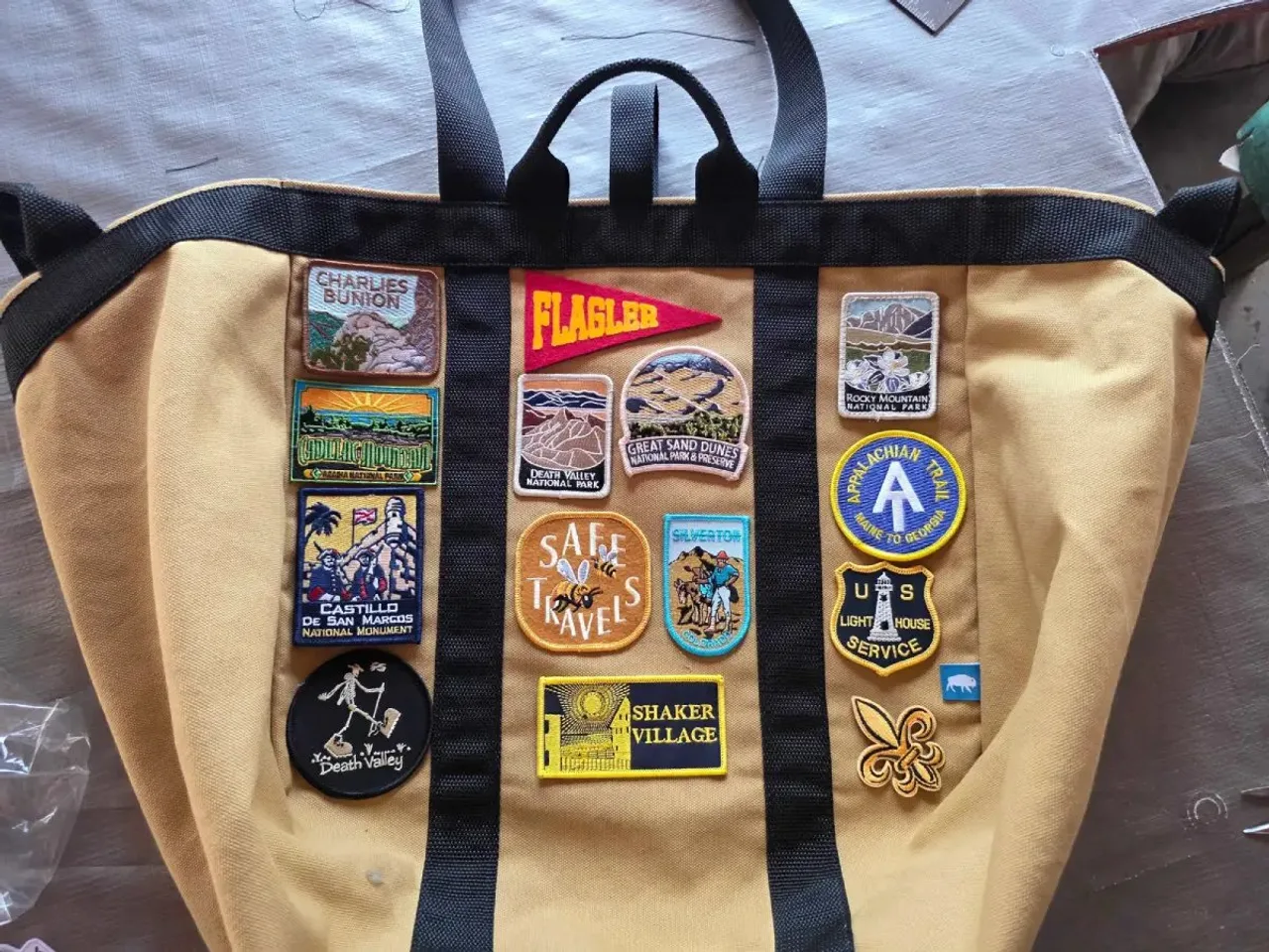 National Park Patch Bag — Custom Patch Application — drybag repair by Western Slope Stitchworks