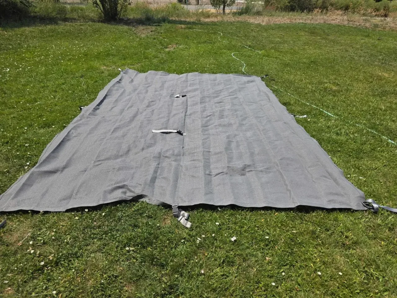 Sun Shade — Buckle Reinforcement for Wind Stability — commercial awning repair by Western Slope Stitchworks