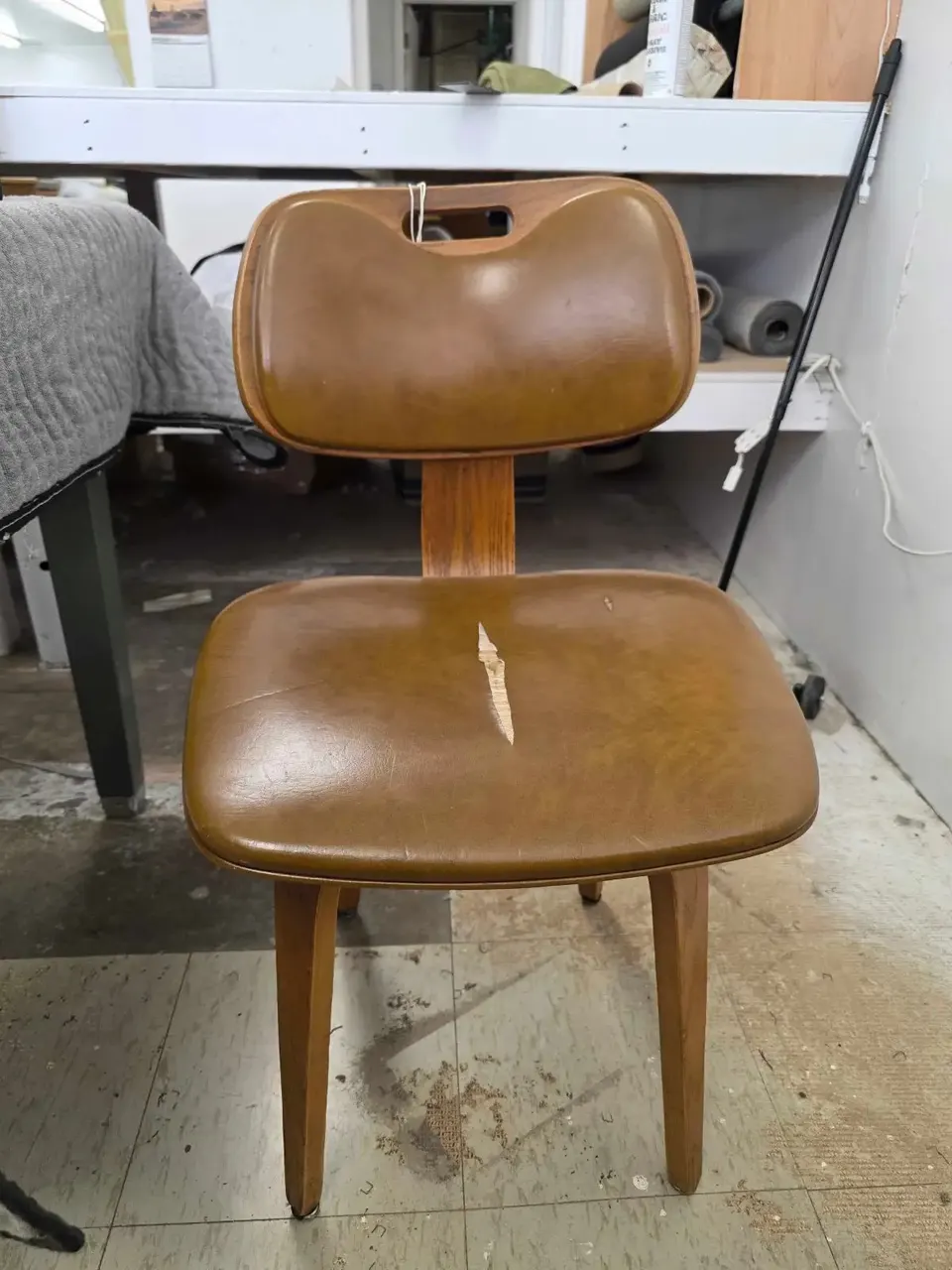 Before the repair: Antique Chair — Seat Rebuild with New Foam & Welt Cord